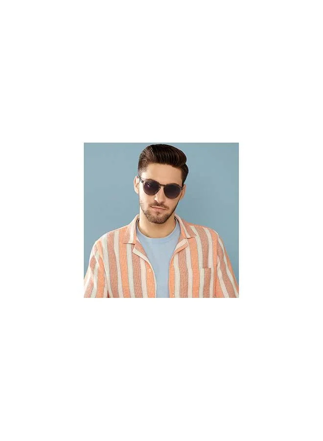 فينسينت تشيس Mirage Full Rim Round Frame Polarized & UV Protected Sunglasses VC S13972 - 51mm - Grey