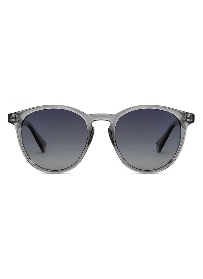 VINCENT CHASE Mirage Full Rim Round Frame Polarized & UV Protected Sunglasses VC S13972 - 51mm - Grey