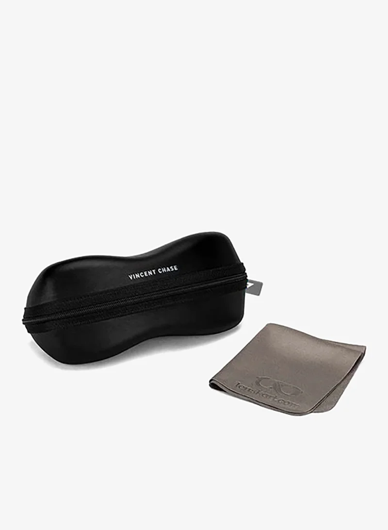 Vincent Chase  Vincent Chase By Lenskart | Mirage Full Rim Round Frame Polarized & UV Protected Sunglasses VC S13972 - 51mm - Grey  | Best Price UAE