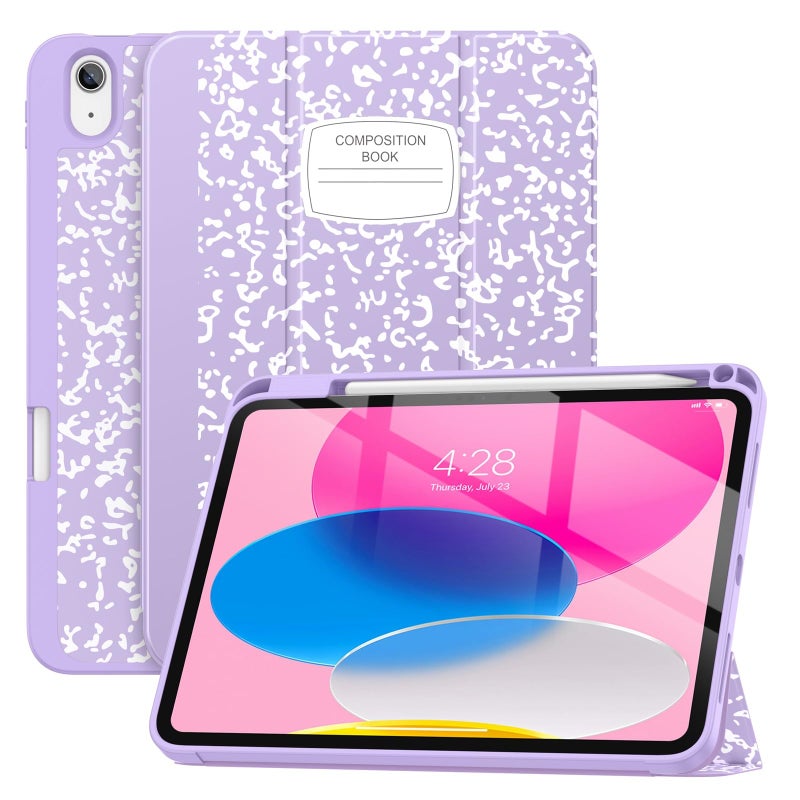 Soke Case for iPad A16 11th Generation 2025 Compatible with 10th Gen 109 Inch 2022 Protective Cover with Pencil Holder Auto WakeSleep Trifold Stand Book Lilac - Image 2