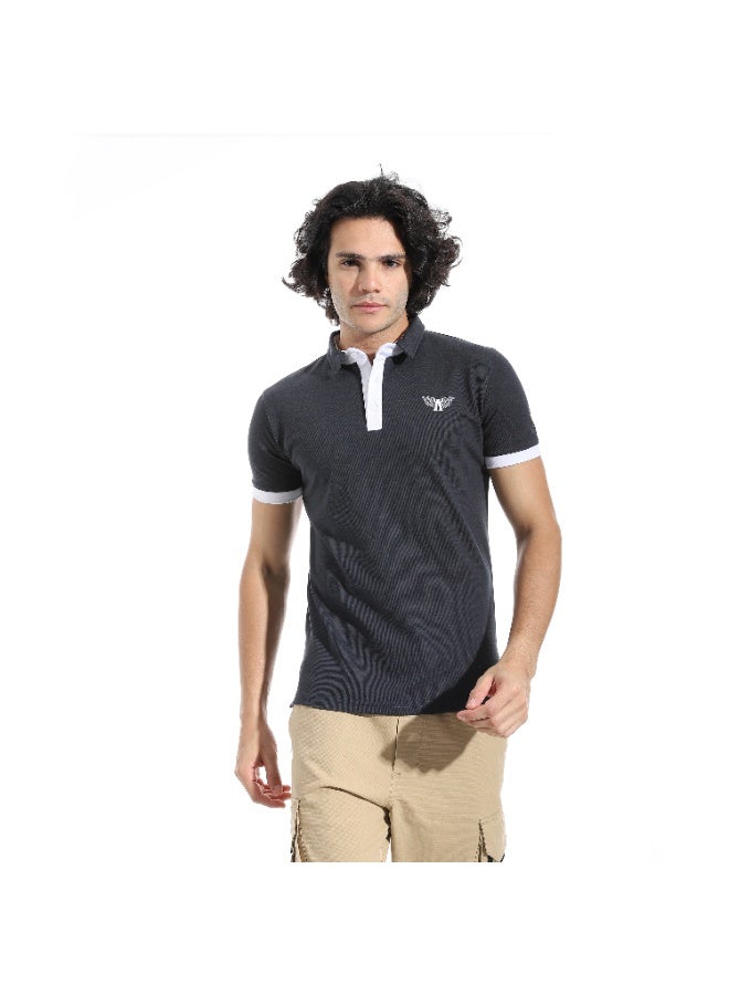 Caesar Men's polo shirt with button collar - Image 1
