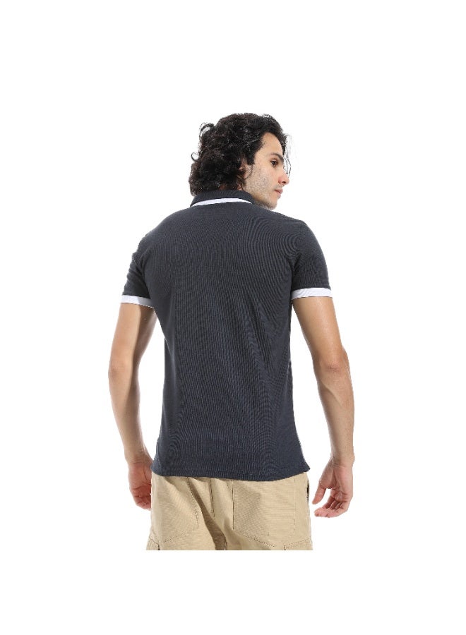 Caesar Men's polo shirt with button collar - Image 5