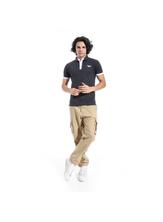 Caesar Men's polo shirt with button collar - Image 4