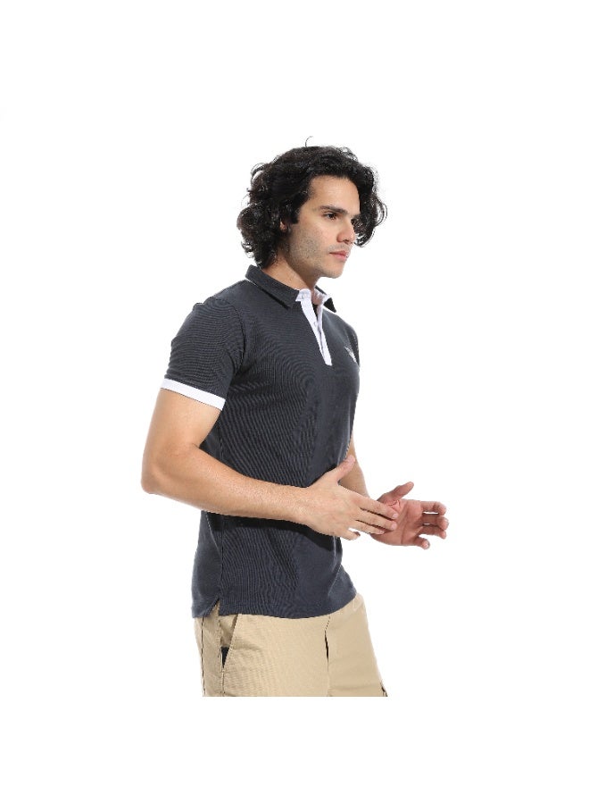 Caesar Men's polo shirt with button collar - Image 2
