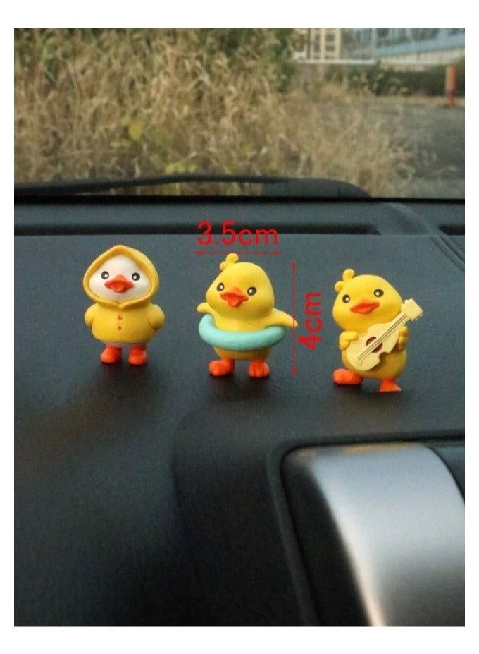 Car Decoration 6 Piece Cute Duck-Shaped Interior Accessories Set - Image 3