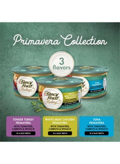 Fancy Feast Fancy Feast Purina Elegant Medley, Primavera Collection, White Meat Chicken, Tender Turkey, and Tuna Flavors, Cat Food, (Case of 2)  - Image 3