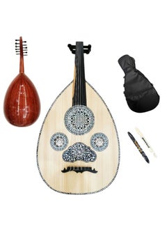 Al-Karz Music Lux Hanin Musical Oud Includes Padded Bag and 2 Pyramid Picks 