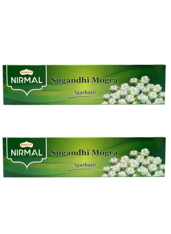 Nirmal Sugandhi Mogra Premium Fragrance 140 Incense Stick Agarbatti by Shubhkart (Pack of 2)  - Image 1