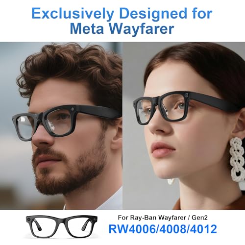 HIBLOKS Eyeglass Nose Pads Compatible with Ray-Ban Meta Wayfarer Gen 1 & Gen 2 Smart Glasses Accessories, Silicone Anti Slip Clip-on Glasses Nose Holder for Meta Gen 2 Smart Sunglasses(One-Piece) - Image 2