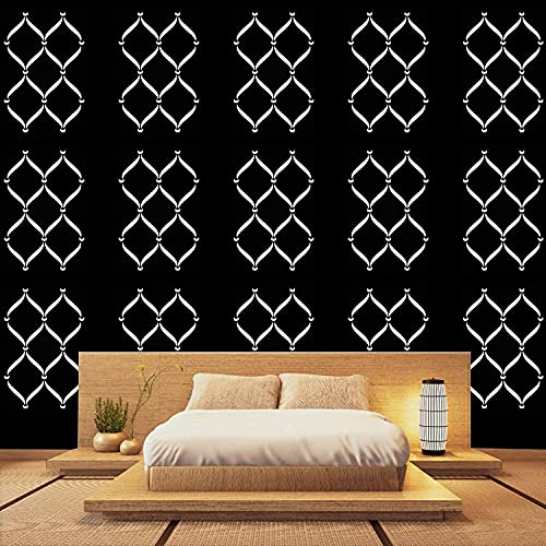 ARandNJ Combo Stencil for Wall Painting (Size:-16X24 Inch) Theme:- Lattice DIY Reusable Painting Design Suitable for Bedroom,Living Room (Pack of 1) - Image 4