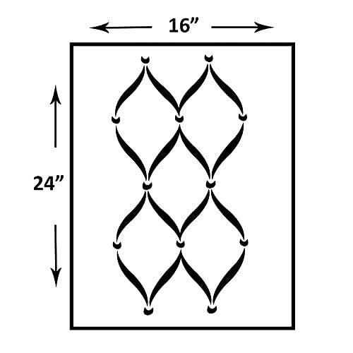 ARandNJ Combo Stencil for Wall Painting (Size:-16X24 Inch) Theme:- Lattice DIY Reusable Painting Design Suitable for Bedroom,Living Room (Pack of 1) - Image 2