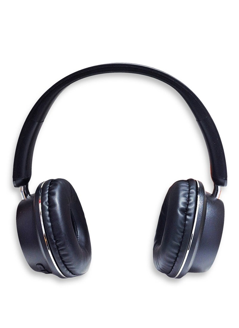 Generic - Bluetooth Headphone , Wireless Headset , Model WS-620 , Bluetooth , Play Time 20 Hours , Battery 150mAh, External Built In Microphone, USB Type-C, Pure Bass Sound, Noise Cancelling (Black) - Image 1
