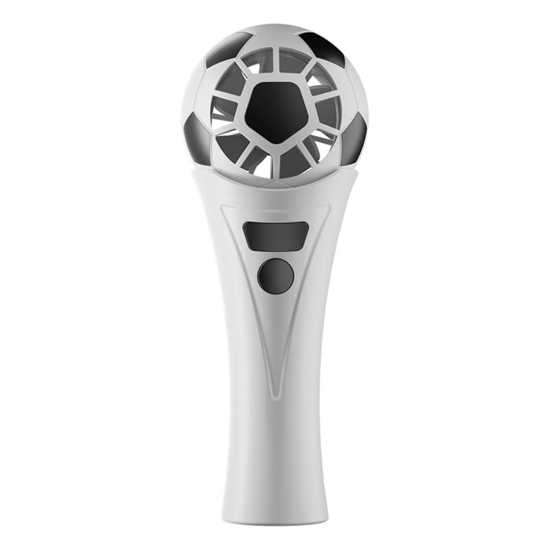 Soccer Shaped Handheld Fan, Portable USB Rechargeable Mini Fan, Lightweight Stadium Fan for Game Day, Travel, Outdoor, 2026 Football Event Gifts - Image 1