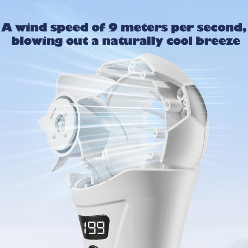 Soccer Shaped Handheld Fan, Portable USB Rechargeable Mini Fan, Lightweight Stadium Fan for Game Day, Travel, Outdoor, 2026 Football Event Gifts - Image 3