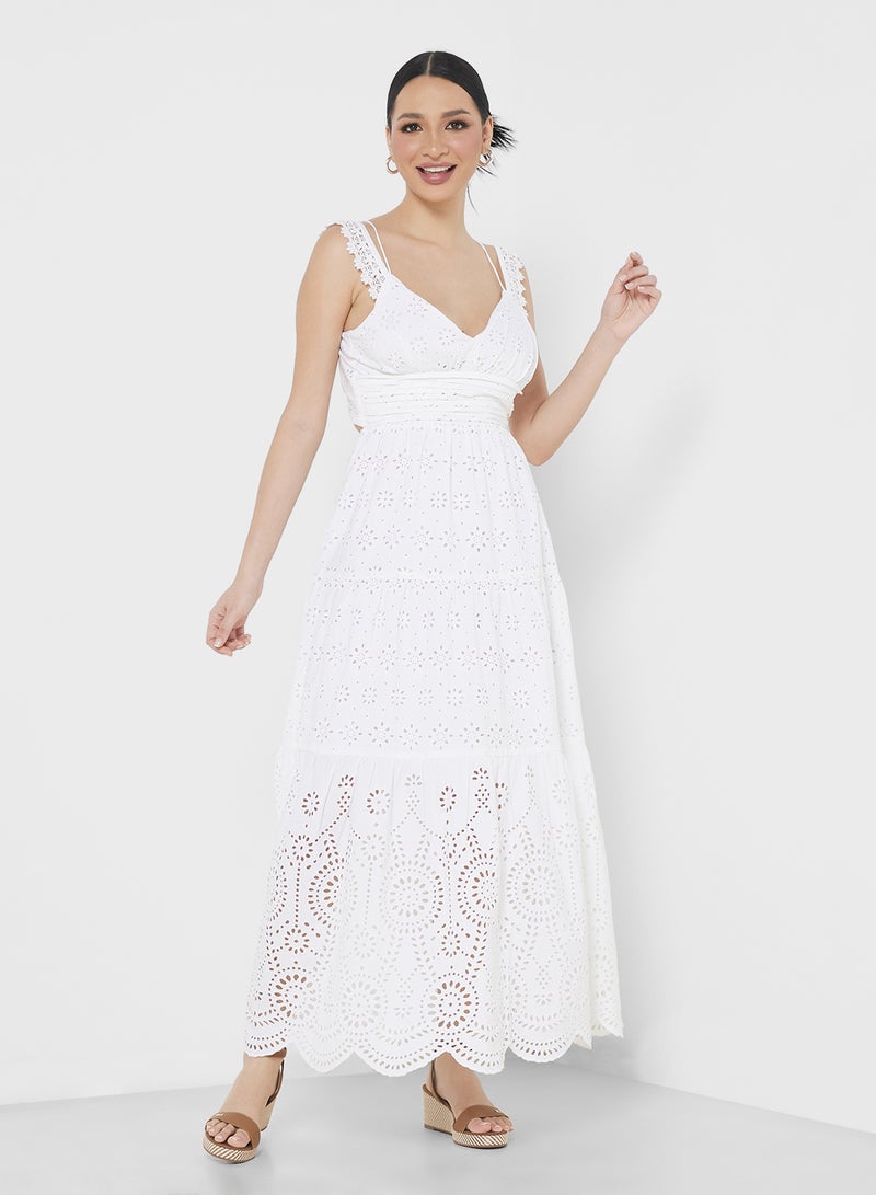 GUESS Eyelet Maxi Dress - Image 4