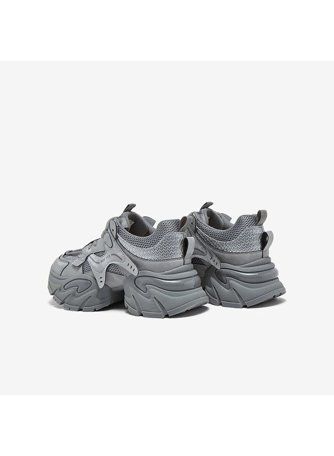 Basto 26 Spring Dad Sneakers Trendy Sports Thick-soled Height-increasing Women's Casual Shoes G8897am6 Gray Size 37 - Image 2