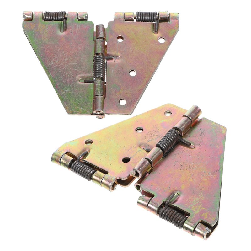 2Pcs Heavy Duty Spring Loaded Butterfly Hinges 180 Degree For Drop Leaf Dining Table - Image 2