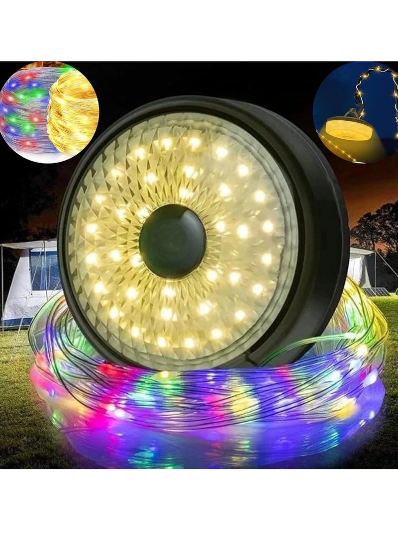 Home Care Ramadan String Lights , 12m Multi-Functional 9 Modes RGBW LED Ramadan Lights With Waterproof IP44 Rechargeable LED Fairy String Lights Lamps For Ramadan Hiking Tenting Patio Party Decorations  - Image 1