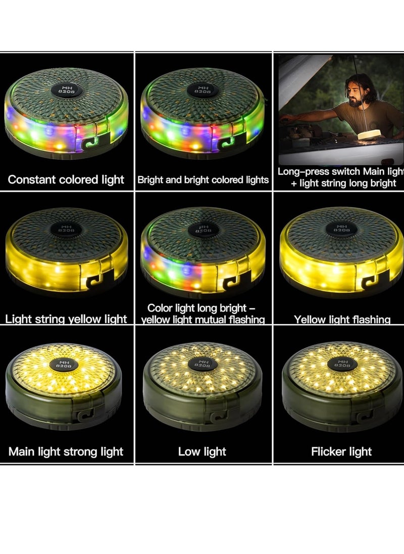 Home Care Ramadan String Lights , 12m Multi-Functional 9 Modes RGBW LED Ramadan Lights With Waterproof IP44 Rechargeable LED Fairy String Lights Lamps For Ramadan Hiking Tenting Patio Party Decorations  - Image 2