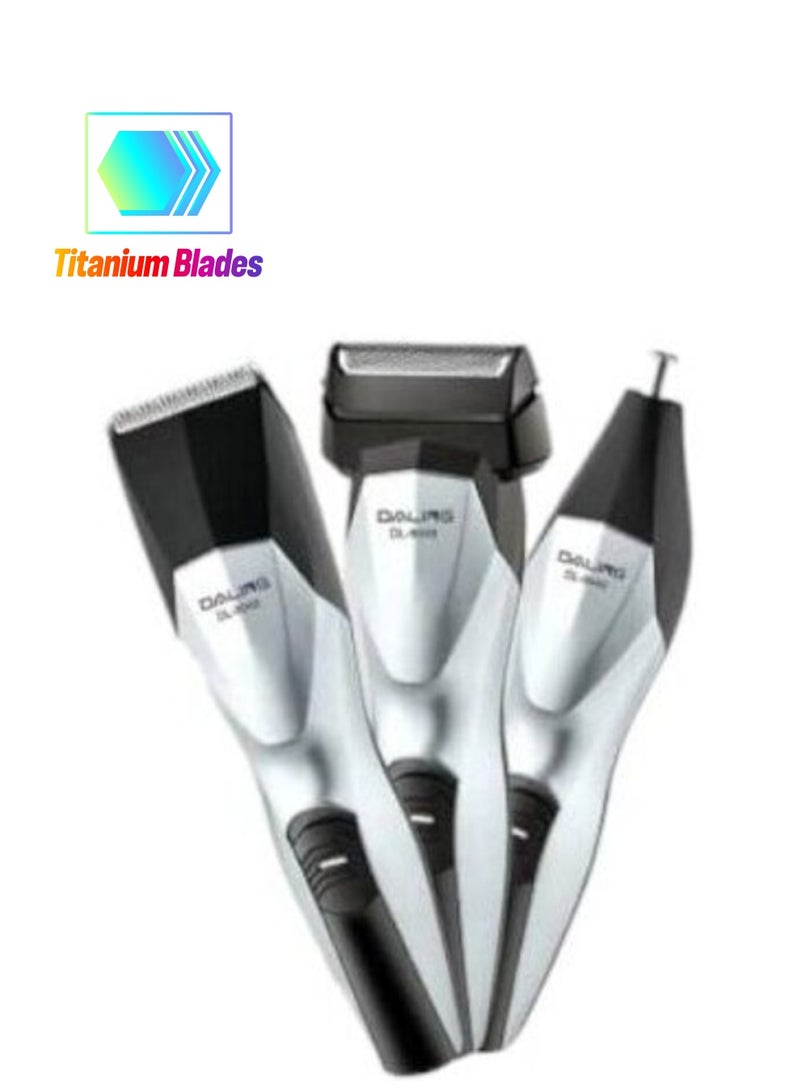 Daling 3-In-1 Rechargable Clipper And Trimmer Black/Silver - Image 1