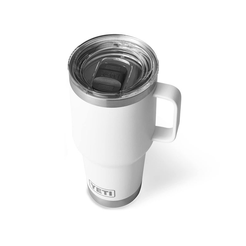 YETI Rambler 30 oz Travel Mug, Stainless Steel, Vacuum Insulated with Stronghold Lid, White - Image 1