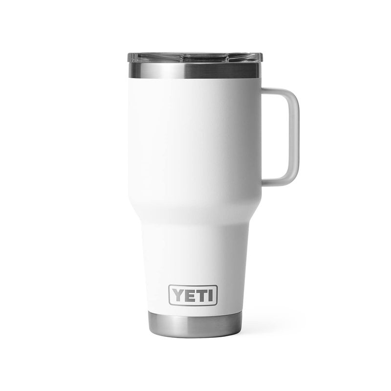YETI Rambler 30 oz Travel Mug, Stainless Steel, Vacuum Insulated with Stronghold Lid, White - Image 3
