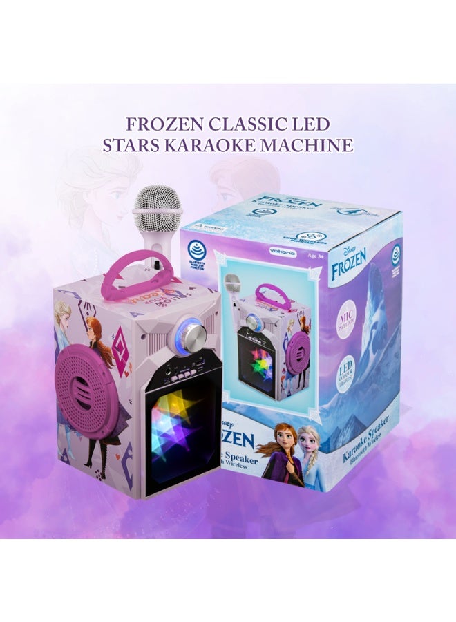 SMD Disney Frozen Classic LED Stars Karaoke Machine with Microphone | Kids karaoke machine with LED star lights, microphone, built-in music features, and fun singing experience for parties and playtime - Image 5