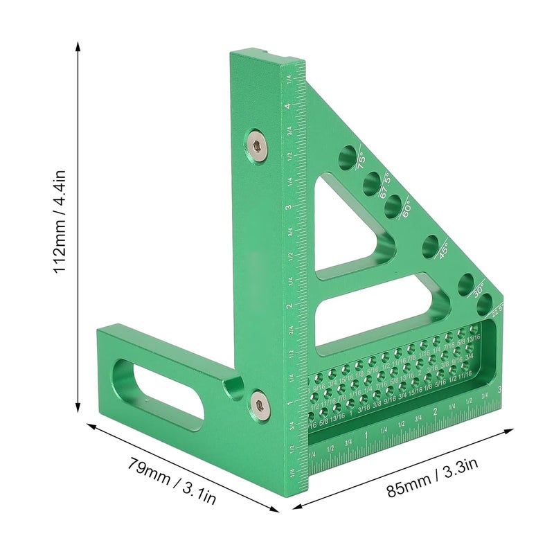 مسطرة نجارة من سبائك الألومنيوم مع دبوس تحديد للنجارة والمعادن - Image 5