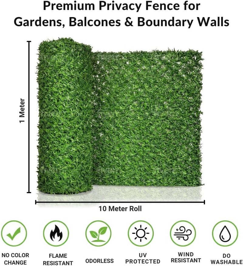 Egardenkart سياج حديقة الخصوصية من إيغاردن كارت - سياج خصوصية مزدوج الجوانب للحديقة، خصوصية الشرفة | سياج شرفة مقاوم للحريق ومقاوم للأشعة فوق البنفسجية لتزيين شرفة الحديقة - Image 2