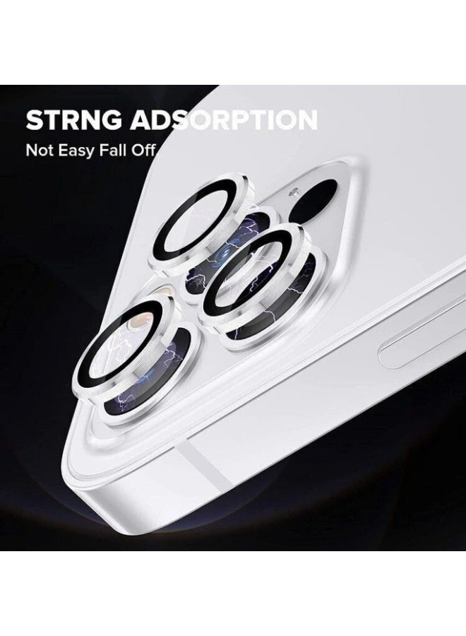 Lacoz Camera Lens Protector For iPhone 15 Pro Max Scratch-Resistant HD Clear Glass With Full Camera Bump Protection Silver - Image 2