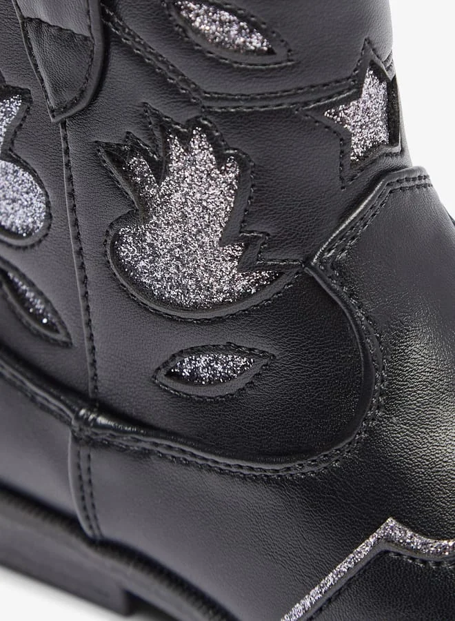 Flora Bella By Shoexpress Girls Embellished High Cut Boots with Zip Closure