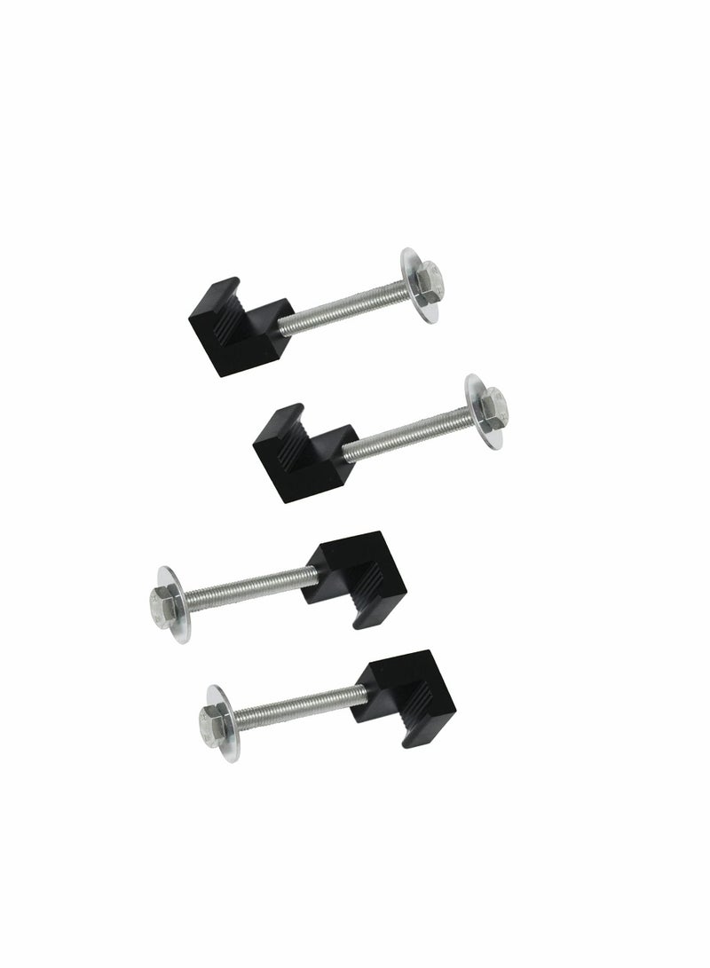 Generic Aluminum Mounting Clamps for Pickup Truck Tool Box Mount Tie Downs Easy Mount J Hook Crossover Tool box Pickup Mounting Kit (4pcs) - Image 2