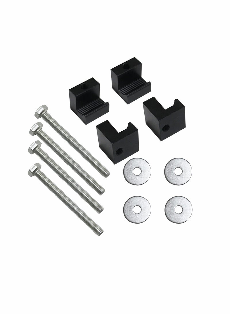 Generic Aluminum Mounting Clamps for Pickup Truck Tool Box Mount Tie Downs Easy Mount J Hook Crossover Tool box Pickup Mounting Kit (4pcs) - Image 4