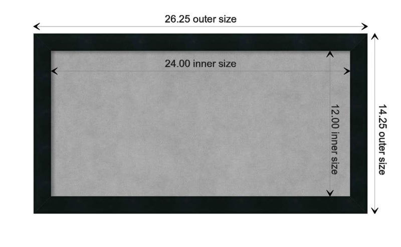 Amanti Art Black Framed Magnetic Board 14x26 Small Vision Board for use with Magnets, 100% Metal Sheet to Display Items as Office Decor or for Home Organization in mudroom, Kitchen or Kids Room - Image 4