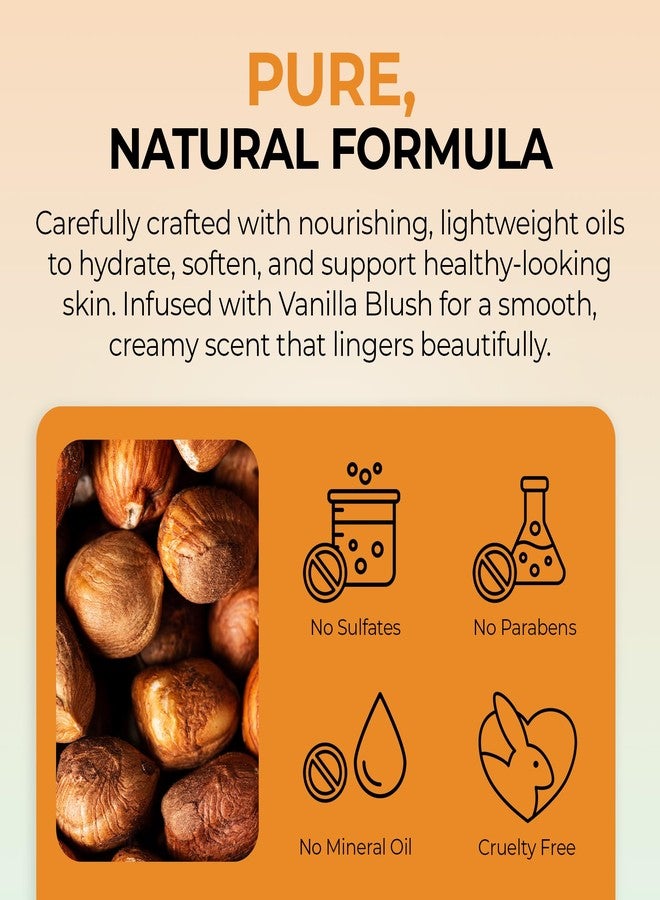RA COSMETICS Shea Body Oil, Vanilla Blush – Lightweight African Body Oil with Unrefined Shea Nut Oil from Ghana – Hydrating Moisturizer for Dry Skin – Softens & Smoothes Skin from Head to Toe – 2oz - Image 3