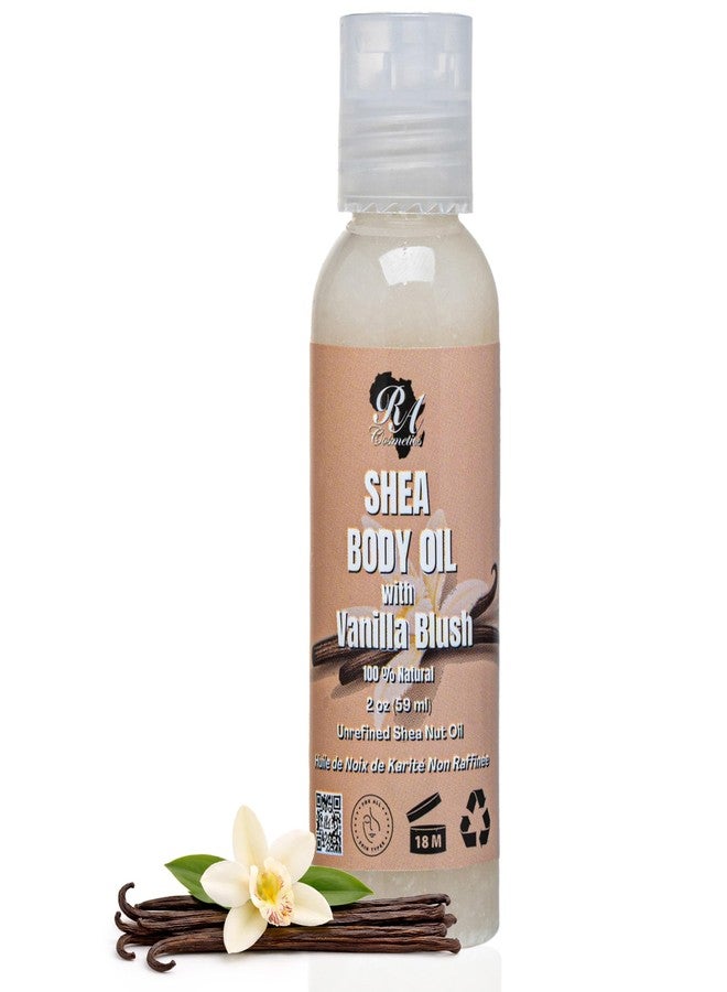 RA COSMETICS Shea Body Oil, Vanilla Blush – Lightweight African Body Oil with Unrefined Shea Nut Oil from Ghana – Hydrating Moisturizer for Dry Skin – Softens & Smoothes Skin from Head to Toe – 2oz - Image 1