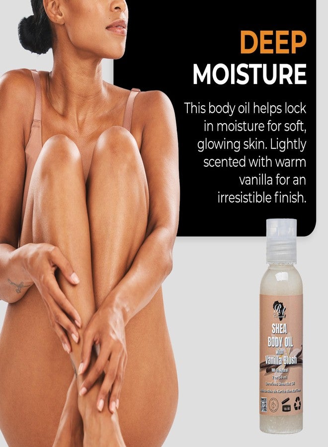 RA COSMETICS Shea Body Oil, Vanilla Blush – Lightweight African Body Oil with Unrefined Shea Nut Oil from Ghana – Hydrating Moisturizer for Dry Skin – Softens & Smoothes Skin from Head to Toe – 2oz - Image 4