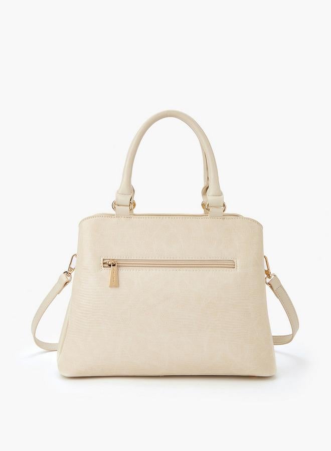 Flora Bella By Shoexpress Textured Tote Bag with Double Handle - Image 5