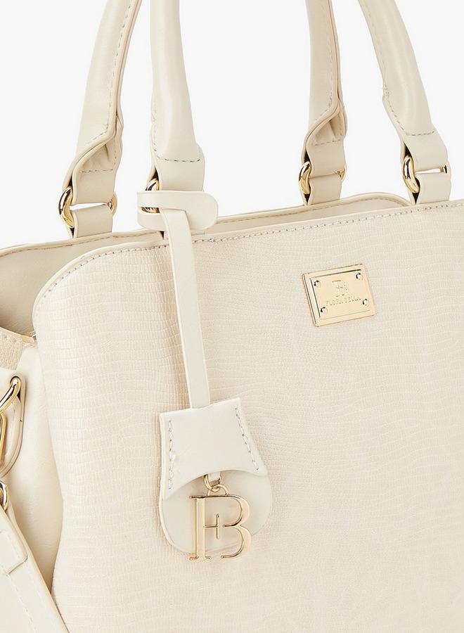 Flora Bella By Shoexpress Textured Tote Bag with Double Handle - Image 4