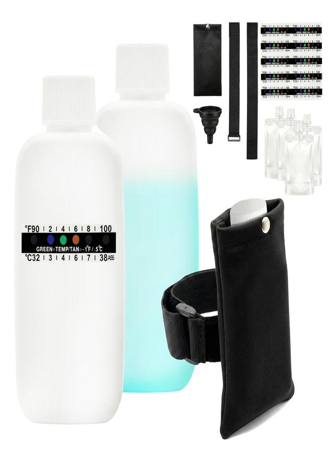 Prelady 20 Pcs Urine Test Complete Kit - 10 Urine Temperature Test Strips, 2 Slim HDPE Bottles, 4 Disposable Water Bags, Hi-Stretch Hidden Strap & Foldable Funnel，Urine Bottle Kit Test Practice at Home - Image 1