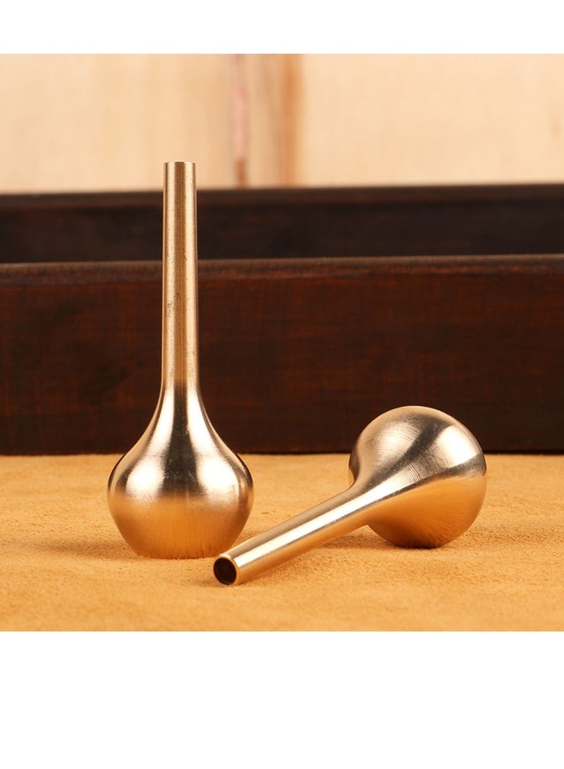 SYOSI فازة معدنية ذهبية صغيرة فازة زهور أنيقة فازة براس صغيرة فازة نبات فازة زهور حديثة فازة برونزية فازة أثرية زخرفية لتزيين طاولة حفلات الزفاف 1 قطعة - Image 1