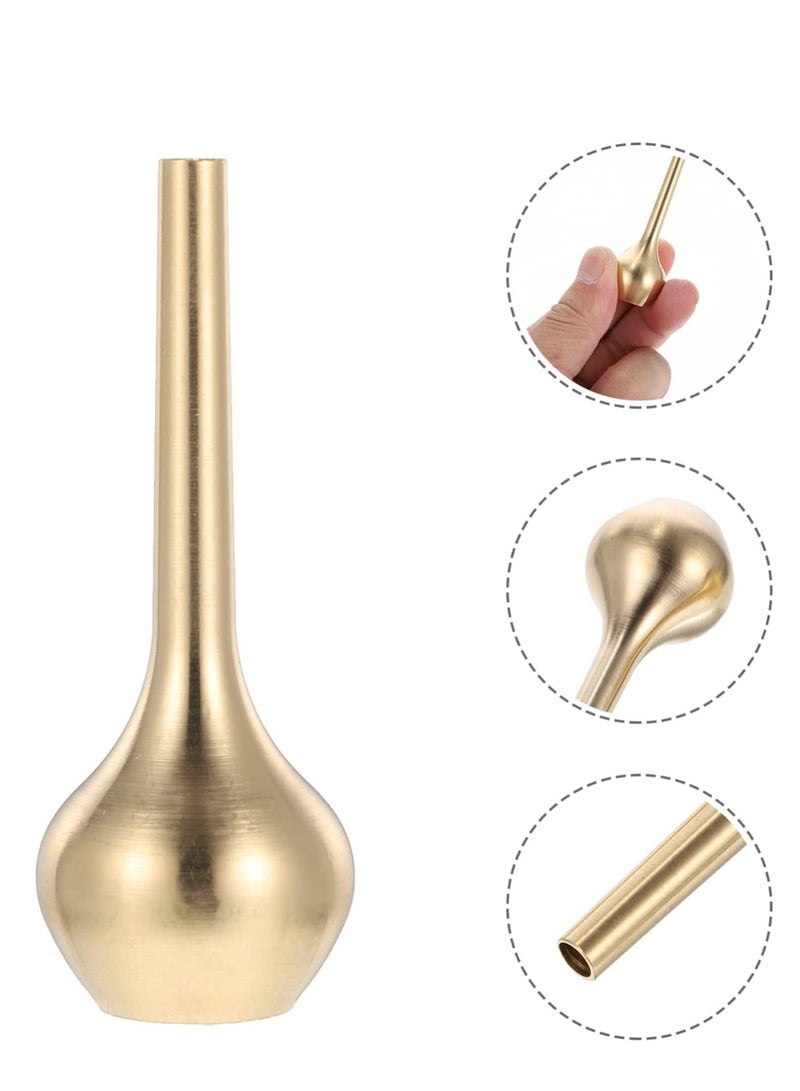 SYOSI فازة معدنية ذهبية صغيرة فازة زهور أنيقة فازة براس صغيرة فازة نبات فازة زهور حديثة فازة برونزية فازة أثرية زخرفية لتزيين طاولة حفلات الزفاف 1 قطعة - Image 5