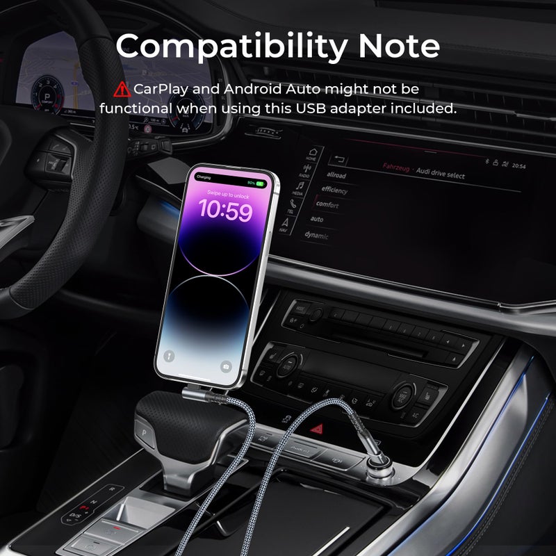 Basesailor USB C to Lightning Charger Cable Right Angled 6.6ft with USB A Adapter,90 Degree iOS Type C PD Fast Charging Cord for iPhone 11 12 13 14 10 Mini Pro Max,i11,i12,i13 - Image 2