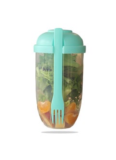 APURK APURK Salad Cup Salad Bowls With Fork Portable Fat Reduction Salad Container Meal Shaker Picnic Bento Food Box Healthy Vegetable Fresh Salad Cup For FitnessExercise Pack of 1Multicolor  - Image 1