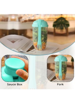 APURK APURK Salad Cup Salad Bowls With Fork Portable Fat Reduction Salad Container Meal Shaker Picnic Bento Food Box Healthy Vegetable Fresh Salad Cup For FitnessExercise Pack of 1Multicolor  - Image 5