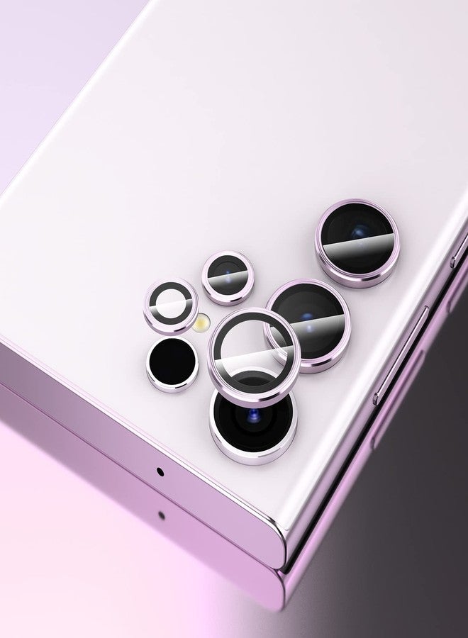 Simpeak 2Pack Camera Lens Protector Compatible with Samsung Galaxy S23 Ultra 5G 6.8" 2023, Individual 9H Tempered Glass Camera Metal Case for S23 Ultra 6.8" [Installation Tray], Lavender - Image 4