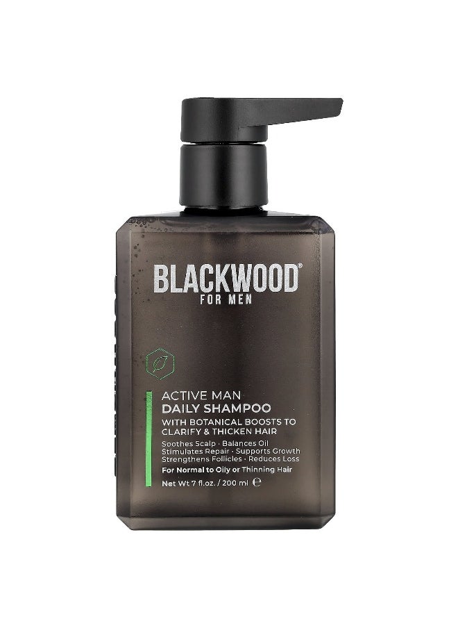 Blackwood For Men Blackwood For Men, Active Man Daily Shampoo, For Normal to Oily or Thinning Hair , 7 fl oz (200 ml)  - Image 1