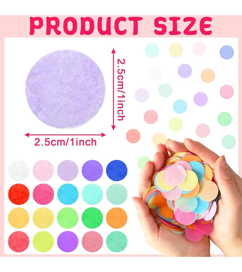 1000pcs Round Confetti Sprinkles MC22 for Birthday Wedding Party Decoration - Image 4