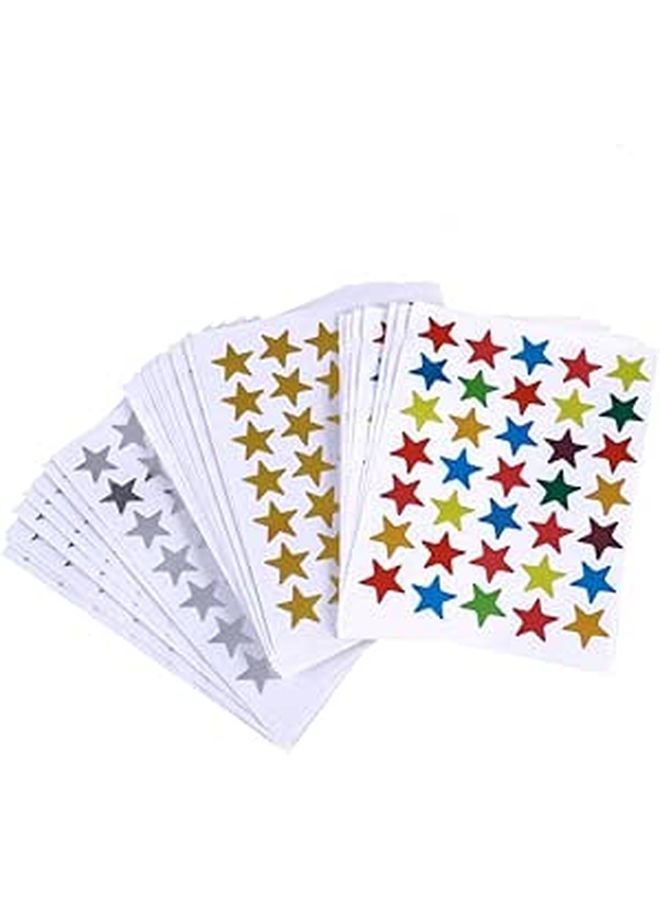 Shiny Gold Star Stickers Self Adhesive 30 Sheets For Kids Crafts Decor - Image 1