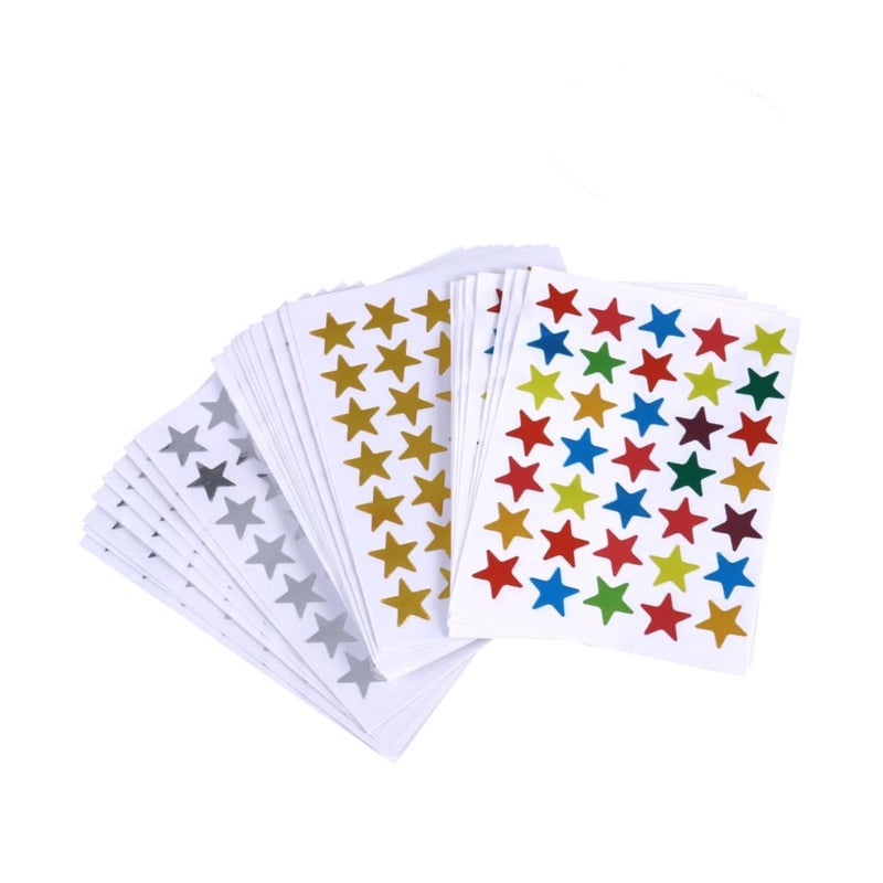 Shiny Gold Star Stickers Self Adhesive 30 Sheets For Kids Crafts Decor - Image 2